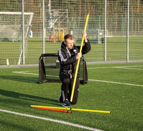 Tyczka treningowa i slalomowa 170cm - teleskopowa, składana tyczki Żółty - obrazek 3