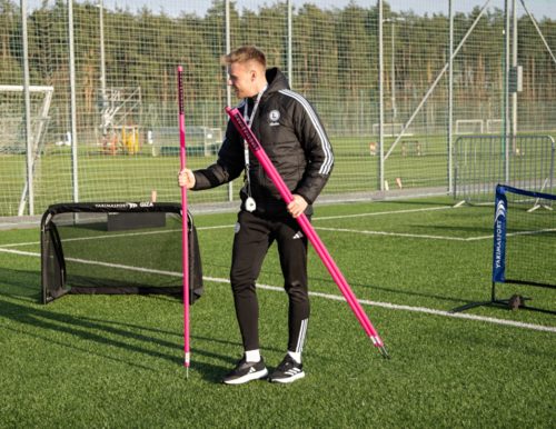 Tyczka treningowa i slalomowa 170cm tyczki Różowy - obrazek 2