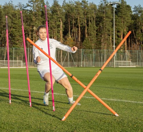 Tyczka treningowa i slalomowa 170cm tyczki Różowy - obrazek 3