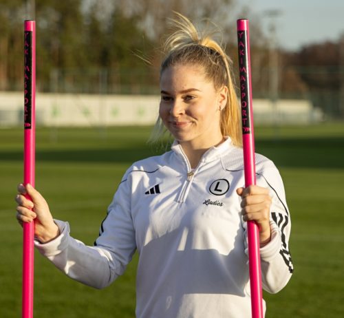 Tyczka treningowa i slalomowa 170cm tyczki Różowy - obrazek 4