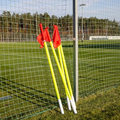 Flagi narożne profesjonalne uchylne tulejowane, chorągiewki 4 sztuki- 50mm