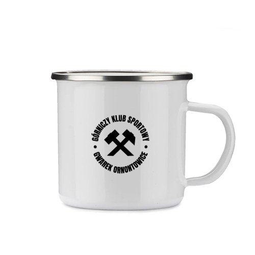 Kubek metalowy emaliowany